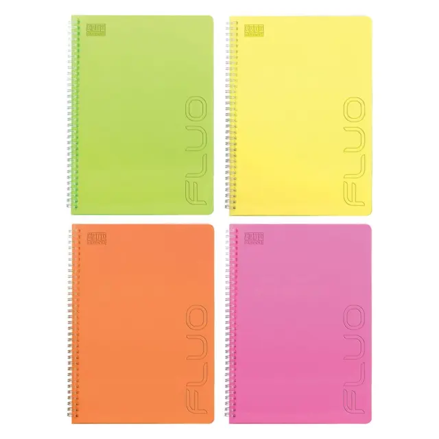 Τετράδιο Σπιράλ A4 - 80φ. Fluo / 4540-37 (Typotrust)