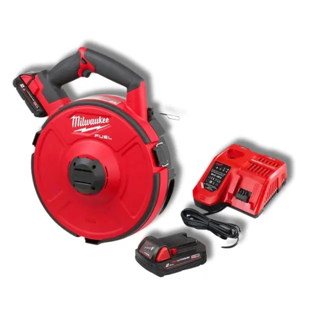 Milwaukee 4933471954 - M18 FPFT-202 30m NC Κιτ Ηλεκτρική Ατσαλίνα Μπαταρίας Λιθίου 18V 2x2Ah