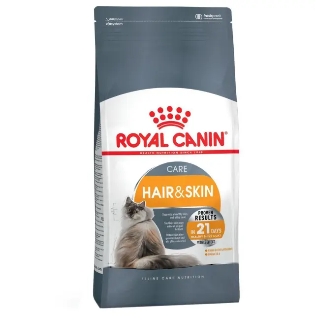Royal Canin Hair & Skin Ξηρά Τροφή Γάτας με Πουλερικά & Ρύζι 2kg