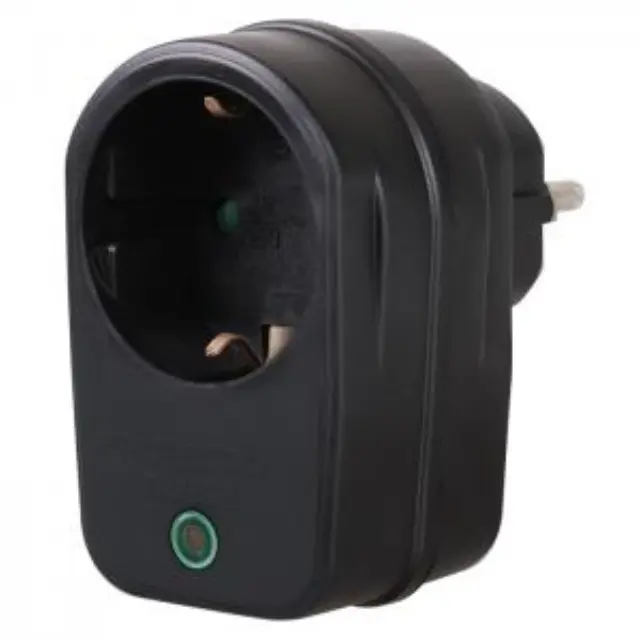 Αντάπτορας Ρεύματος Ασφαλείας Sonora 1x Schuko SPAB100 Black (230-0025) 2
