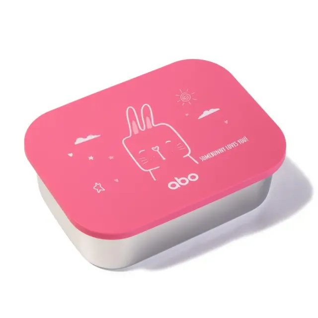 ΑΒΟ Ανοξειδωτο Φαγητοδοχειο Με Χωρισμα 1200Ml Somebunny Loves You
