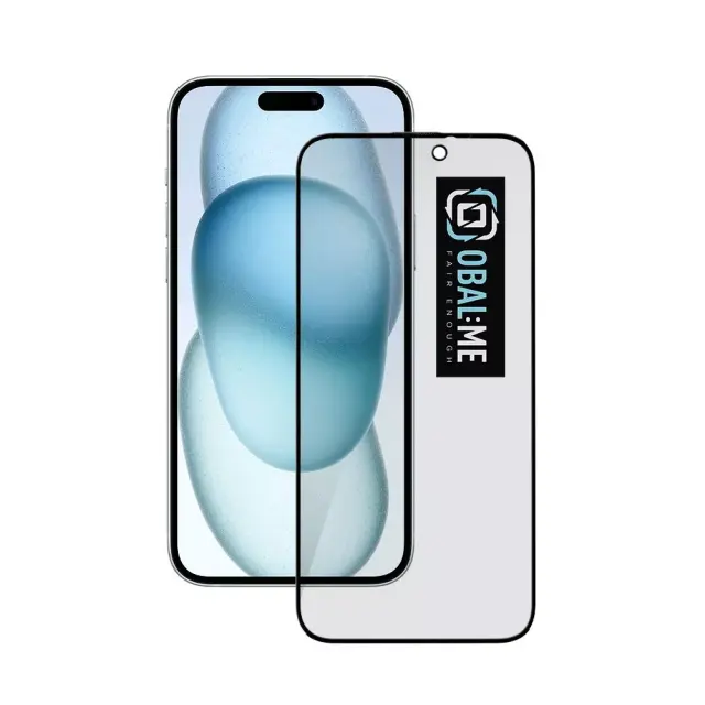OBAL:ME Privacy 5D Glass Screen Protector for Apple iPhone 15 Plus/16 Plus Black