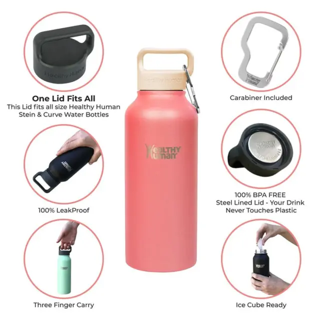 Ανοξείδωτο θερμός HH-SOB61 21oz (621ml) - Stein Bottle Rose Healthy Human 3