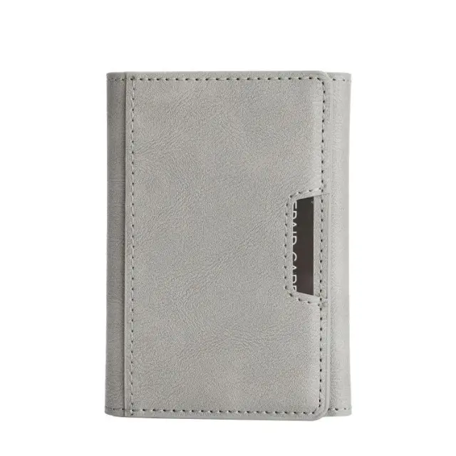 RFID MagSafe Πορτοφόλι Δερματίνης για Κάρτες- Grey OEM 2