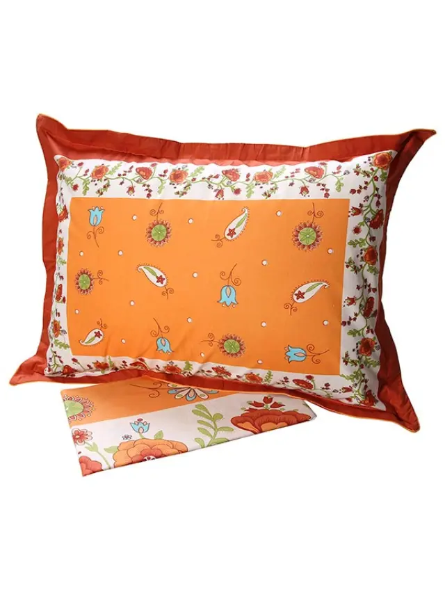 Σετ Σεντόνια Cotton Feelings εμπριμέ 4675 Orange Μονό (160x260) Sunshine