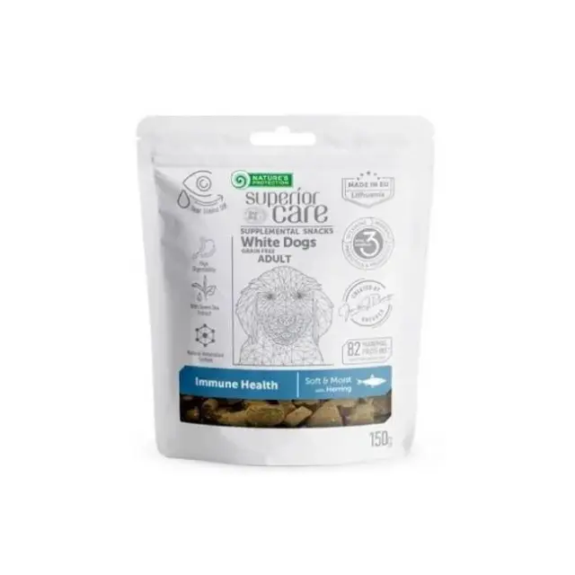 Nature's Protection Superior Care White Dogs Immune Health Herring Λιχουδιές με Ρέγγα 150gr
