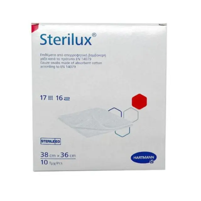Hartmann Sterilux Αποστειρωμένες Γάζες 38x36cm 10 Τεμάχια