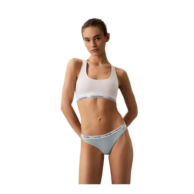 Calvin Klein Γυναικείο String Modern Logo Thong, Χρώμα Sterling Blue - L