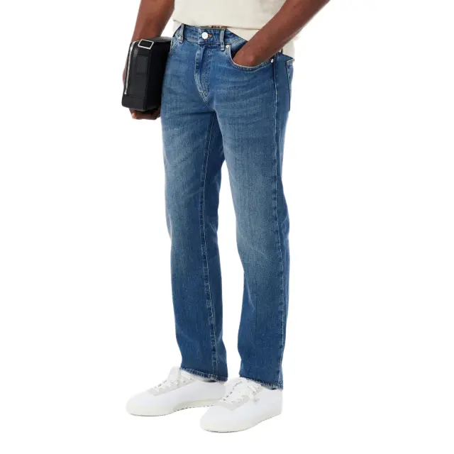 Lacoste ανδρικό παντελόνι 5 pocket indigo jeans slim fit 3HH5019-34-1 2