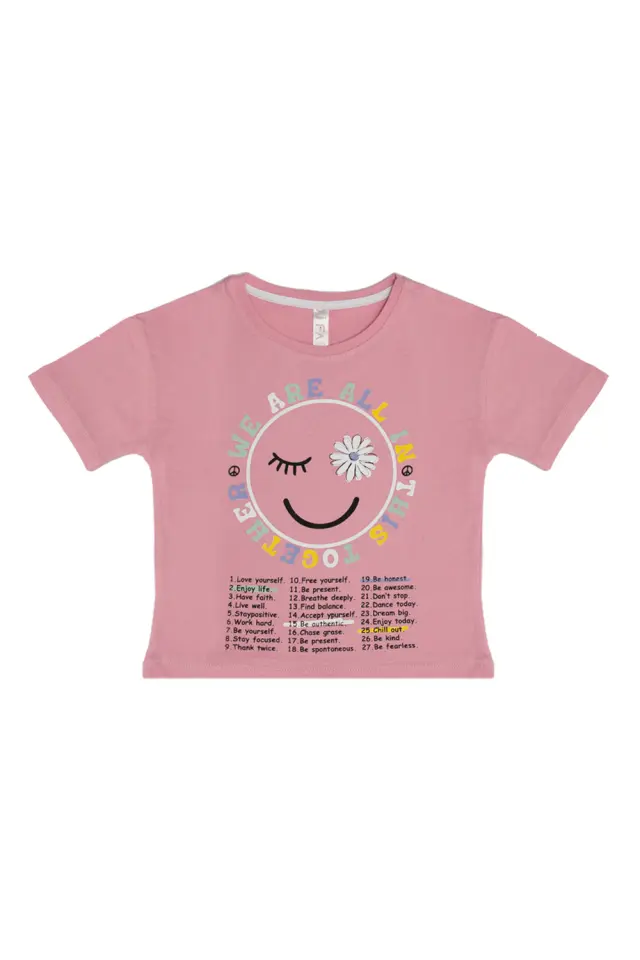 T-Shirt Kid Together Ροζ