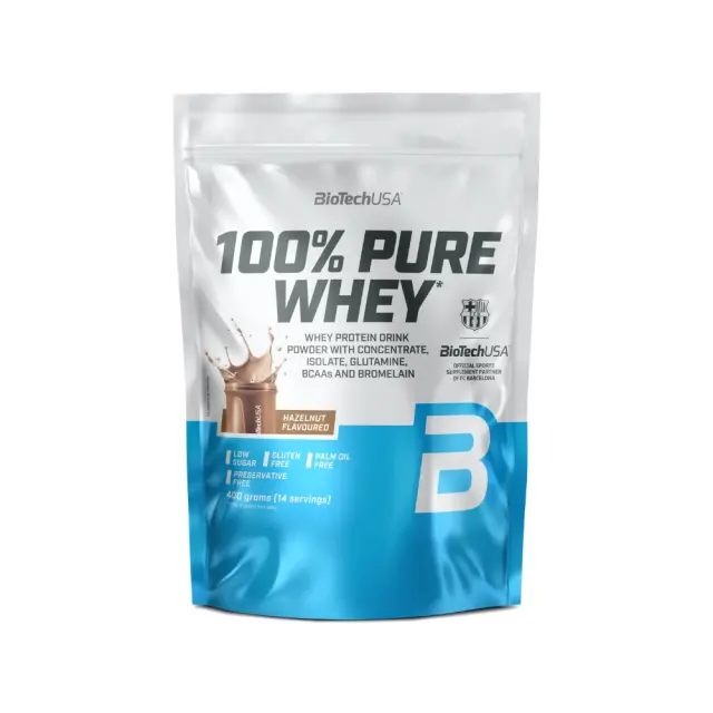 BioTechUSA 100% Pure Whey – 400g Hazelnut