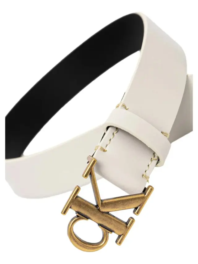 Γυναικεία Δερμάτινη Ζώνη Calvin Klein LV04K7002G-W71 Off White Άσπρο - 100 2
