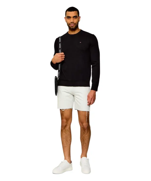 Tommy Hilfiger - Ανδρική Μπλούζα Lightweight Essential Flag DM0DM22853-BDS Mαύρο - 2XL 3