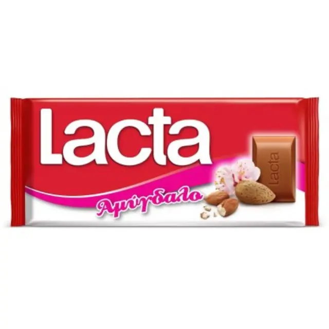 Lacta Σοκολάτα Γάλακτος με Αμύγδαλο 85gr 1 τμχ