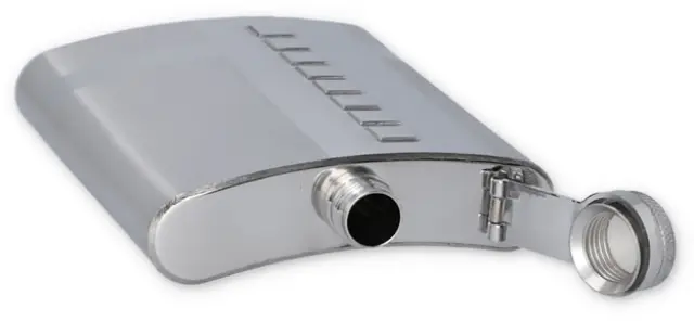 Hip Flask Φλασκί Ποτού Chrome Mat Cross (F3132) - 240ml 2