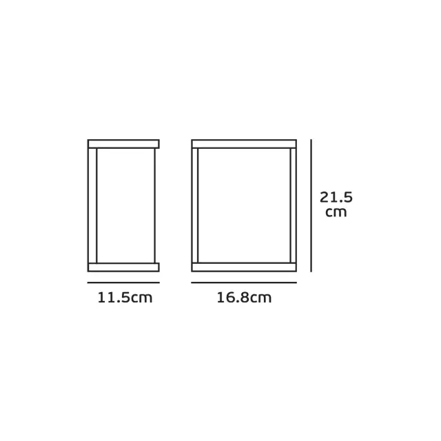 White 01081/AN Φωτιστικό τοίχου Ε27/A60 IP54 16.8x21.5x11.5cm ανθρακί 2