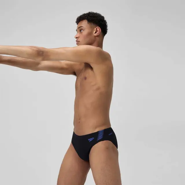 Speedo Men's HyperBoom Splice Brief Swim Slip Μαύρο - Μπλε 800301715334 (Speedo) 3