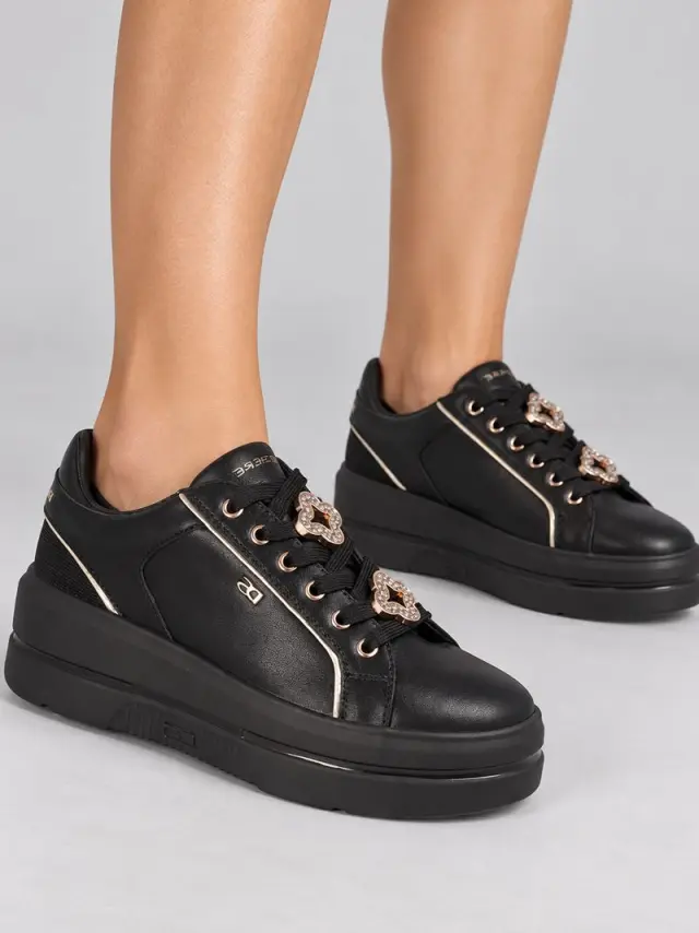 Donna Serena Sneakers Γυναικείο δέρμα Μαύρο DSE/186333 NERO - 38 2