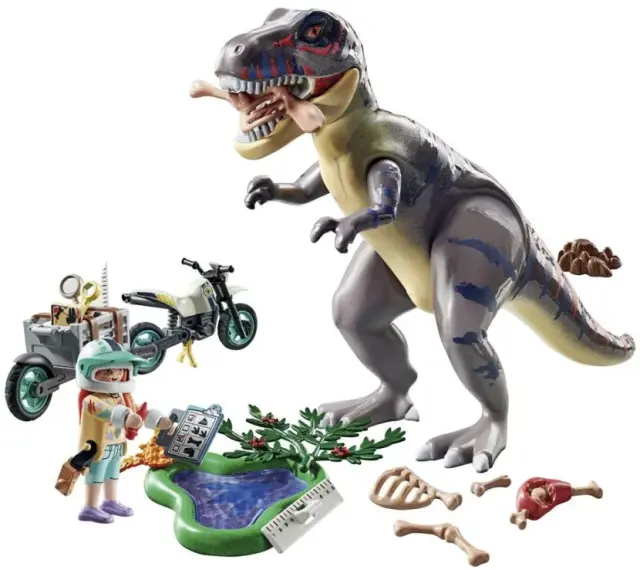 Playmobil T-Rex και Εξερευνητής με μοτοσυκλέτα / 71524 (Playmobil)