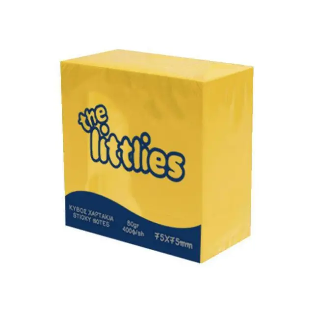 The Littlies Αυτοκόλλητα Χαρτάκια Σημειώσεων 75x75mm Κίτρινα 400φ. (000646798)