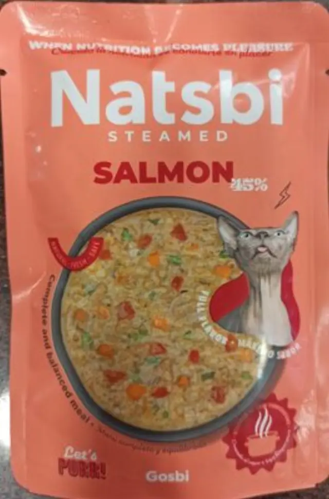 Natsbi Υγρή Τροφή Γατας με Σολομός 80gr