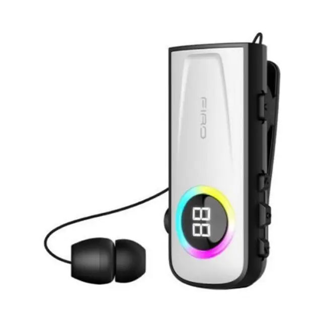 Firo H17 In-ear Bluetooth Handsfree Ακουστικό Πέτου - ΛΕΥΚΟ