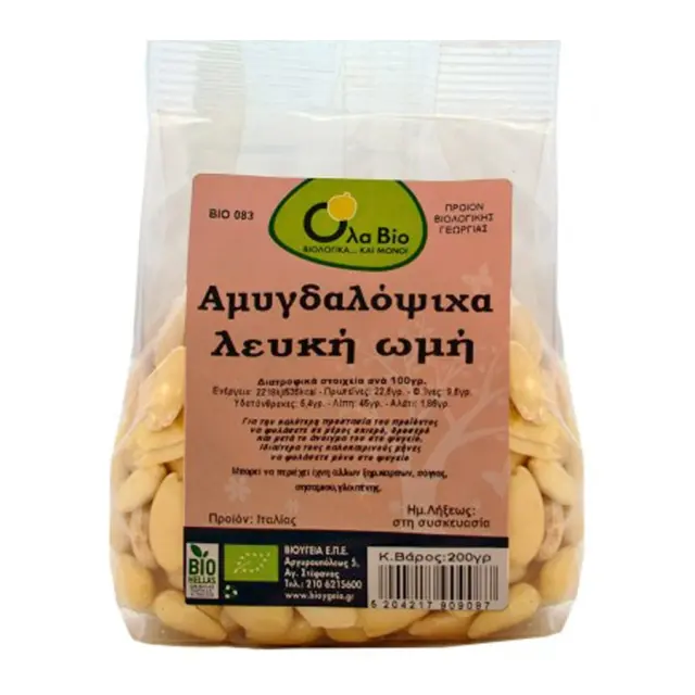Βιολογική Λευκή Αμυγδαλόψυχα - Όλα Bio - 200gr 5204217909087