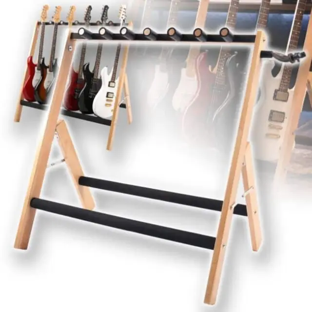 DNA GS5 multi-guitar stand for 5 guitars beech wood foldable freestanding 70 cm up to 30 kg
