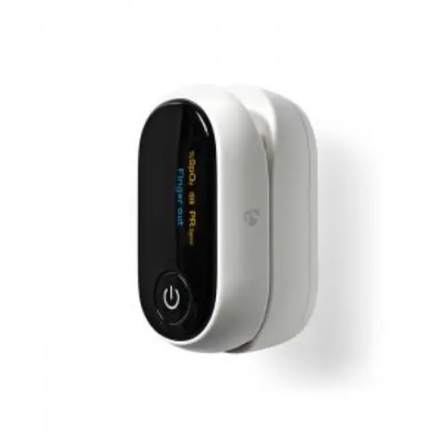 Bluetooth smart παλμικό οξύμετρο με οθόνη OLED, σε λευκό χρώμα. 2