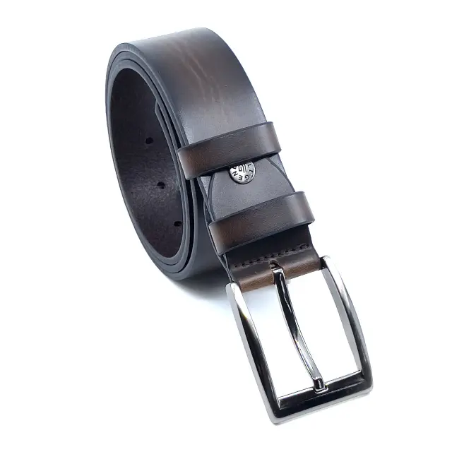 Καφέ Ζώνη P.U. Leather Brushed 4 cm - 125cm 2