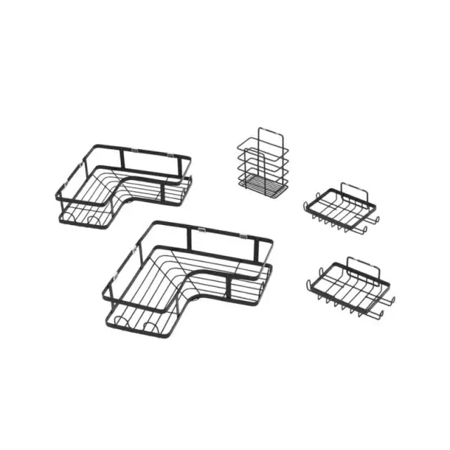 Σετ Γωνιακές Ραφιέρες Μπάνιου 5τμχ – Corner Shower Caddy 0284009 2