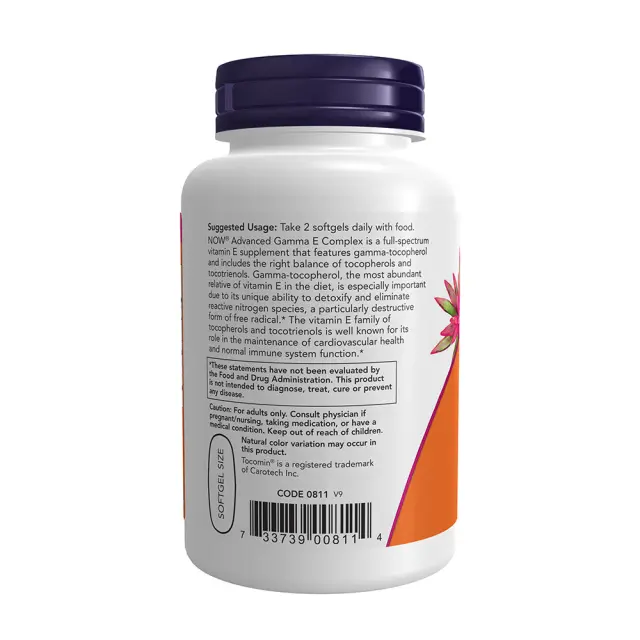 Now Foods Advanced Gamma E Complex Softgels 3