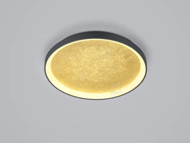 MORI Πλαφονιέρα Οροφής LED Dimmable 2700K–3000K Μαύρο-Χρυσό IP20 Μαύρο Μαύρο/Χρυσό Χρυσό