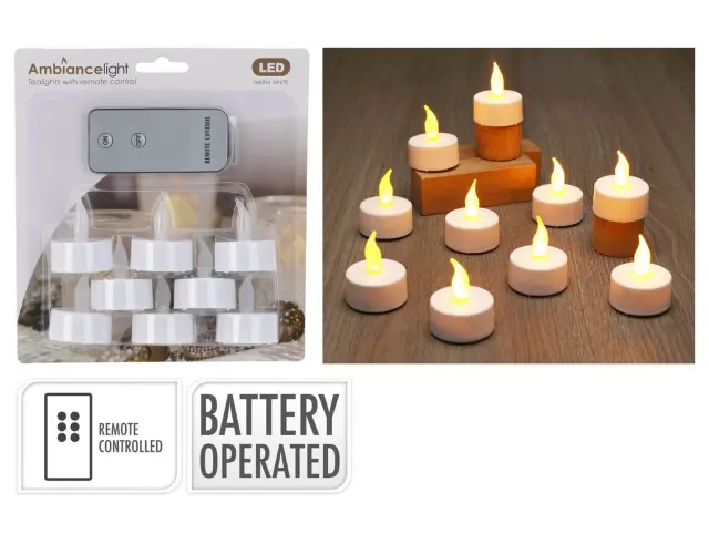 Διακοσμητικά Κεριά Ρεσώ LED Ambiance Light με χειριστήριο - 9 τεμάχια AX5991650 2