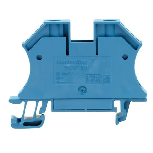 Feed-through terminal block, Screw connection, blue, 16 mm², 76 A, 690 V, Number of connections: 2