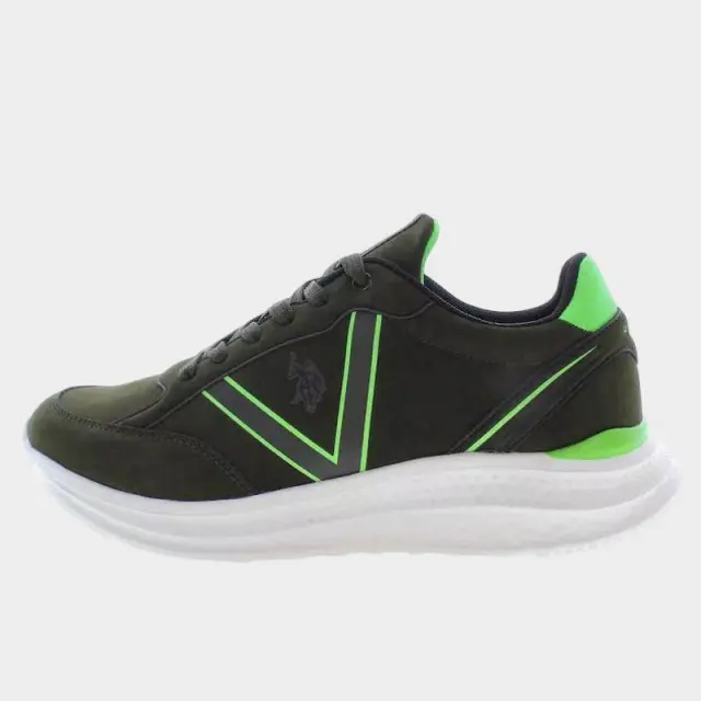 U.S. Polo Assn. - Ανδρικά Sneakers KALEB001MBYM1-MIL Μαύρο/Πράσινο - 45 2