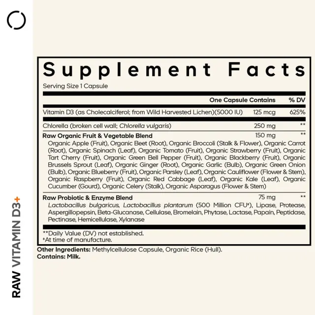 Codeage Raw Vitamin D3+ 2