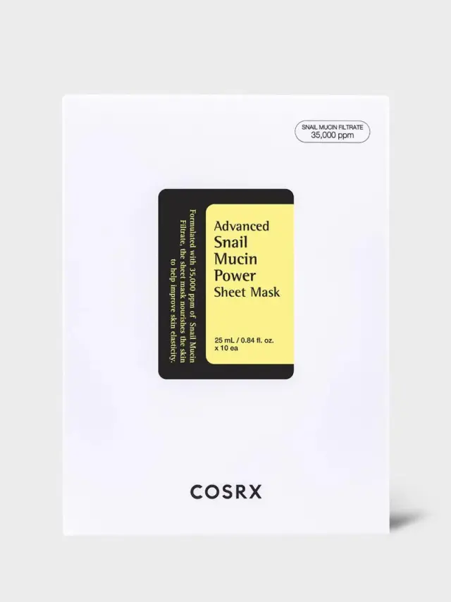 COSRX Advanced Snail Mucin Power Sheet Mask - Ενυδατική μάσκα με σαλιγκάρι για glass skin