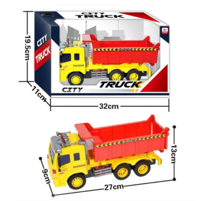 Παιχνίδι Χωματουργικό Όχημα 27x9x13cm σε Κόκκινο-Κίτρινο Χρώμα Πλαστικό για 3+ 038386 986-143 2