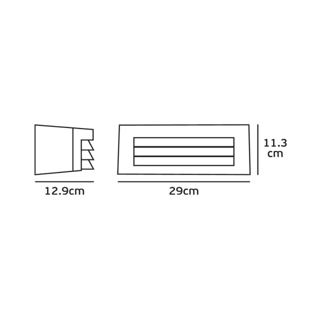 Eta 01001/W Φωτιστικό Τοίχου Ε27/A60 IP54 29x11.3x12.9cm λευκό Άσπρο 2