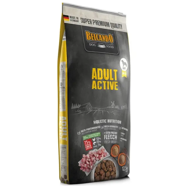 Belcando Adult Active Ξηρά Τροφή για Ενήλικους Σκύλους Μεσαίων & Μεγαλόσωμων Φυλών με Πουλερικά και Ρύζι 12.5kg