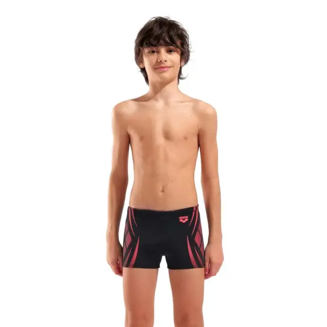 Arena Boy's Poseidonia Swim Short Μαύρο - Κόκκινο 009008-504 (Arena) - 8 Years