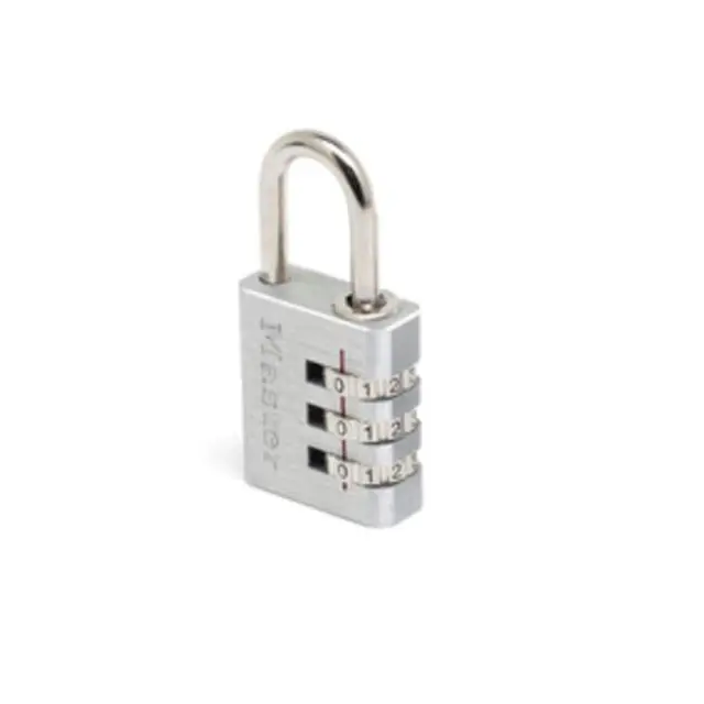 Master Lock 7630EURD - Λουκέτο αποσκευών συνδυασμού 3 ψηφίων με μεταλλικό φινίρισμα, 30mm