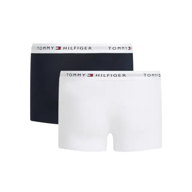 Tommy Hilfiger Παιδικό Boxer Logo - Διπλό Πακέτο, Χρώμα White-Desert Sky - 4-5 Y 2