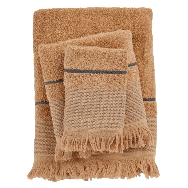 Πετσέτες Σετ 3Τεμ 30x50-50x90-70x140 450gsm Best Das Home 0843 Teracotta 100% βαμβακερό