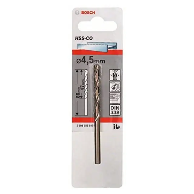 Τρυπάνι Ελικοειδές HSS Κοβαλτίου BOSCH 4.5mm