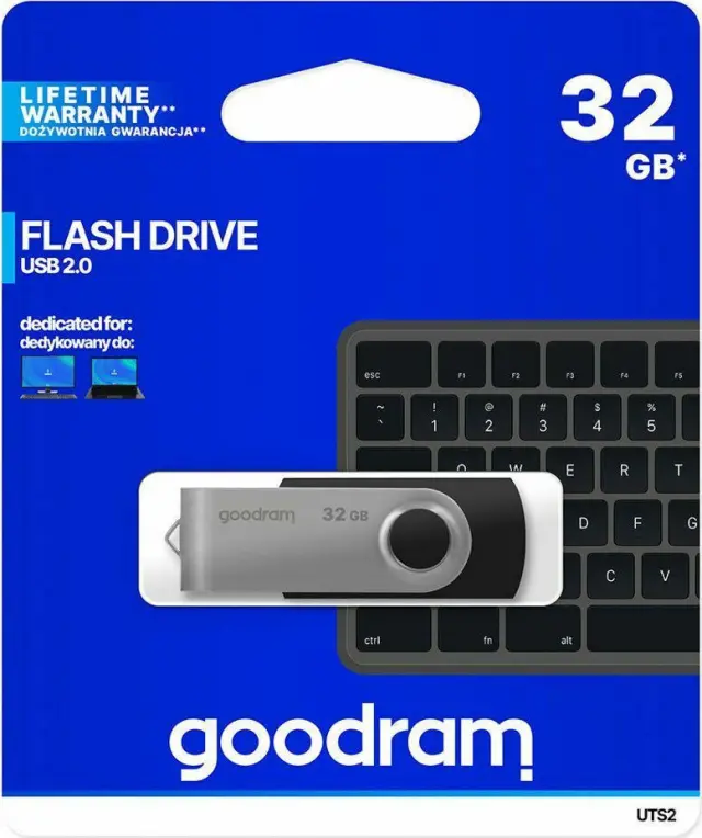 Goodram UTS2 USB flash drive 32 GB USB Type-A 2.0 Black - Silver 2