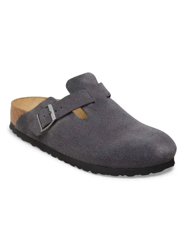 Birkenstock Σαμπώ Επαγγελματικό δέρμα suede Γκρί BIR/BOSTON 1031678 CHARCOAL - 45 2