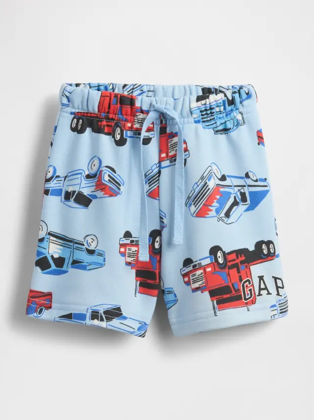 Μπλε babyGap Relaxed Logo Pull-On Σορτς LIGHT BLUE SHADOW