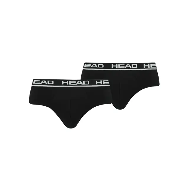 HEAD Ανδρικό Slip Super Soft Cotton - Διπλό Πακέτο, Χρώμα Μαύρο